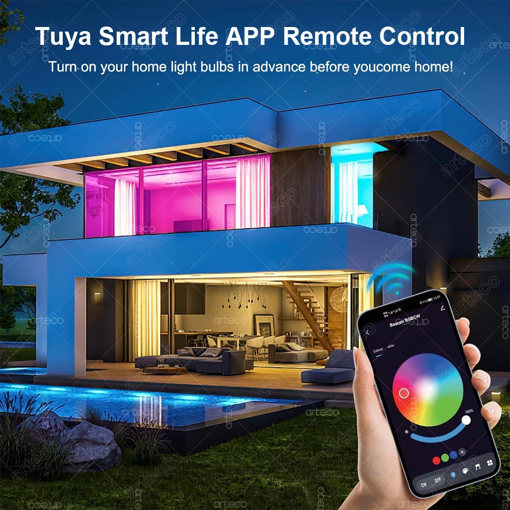 Tuya Smart Bulb — ZigBee, WiFi or Bluetooth, E27 / E14 / GU10, RGBCW