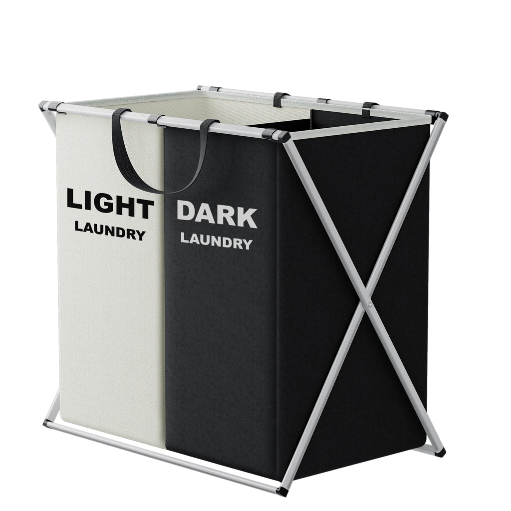 Large 3-Section Foldable Laundry Hamper
