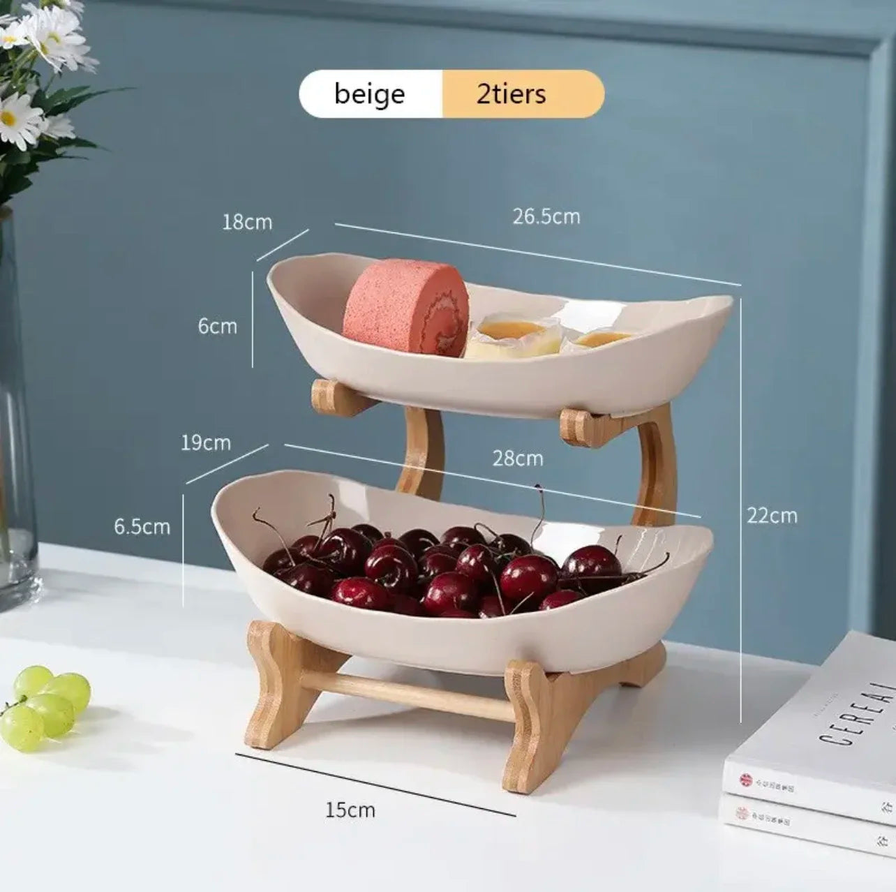 2 or 3-Layer Fruit & Snack Stand — for Living Room & Entertaining